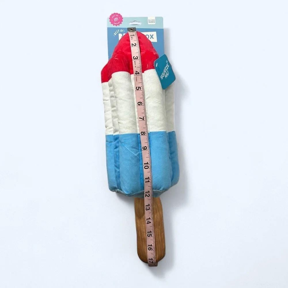 Bark Box Rocket Pupsicle Large Squeaky Crinckly Plush Tug & Shake Dog Toy 17
